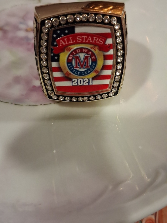 Other - 2021 All Stars Commemorative Ring - Gold Tone, Red/Blue